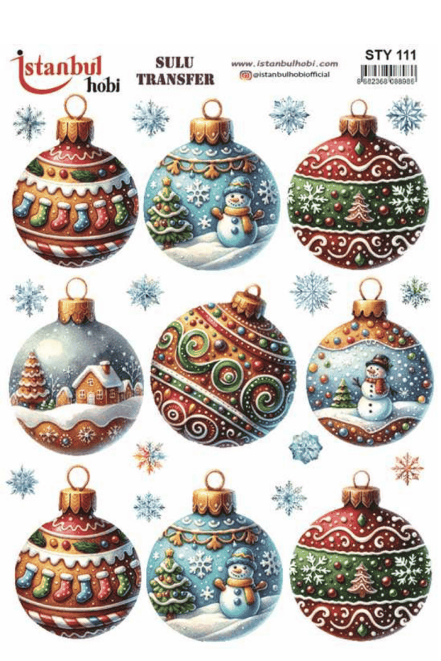 Sulu Transfer Yılbaşı Desen Seri STY111