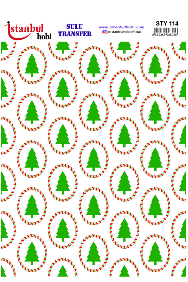 Sulu Transfer Yılbaşı Desen Seri STY114
