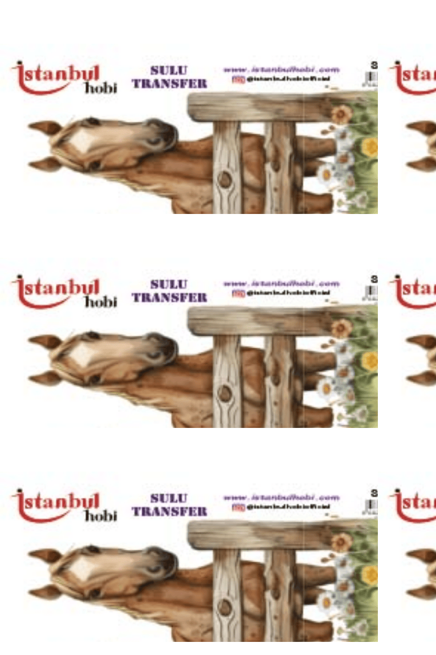 Sulu Transfer Hayvanlar Desenli Seri ST1557