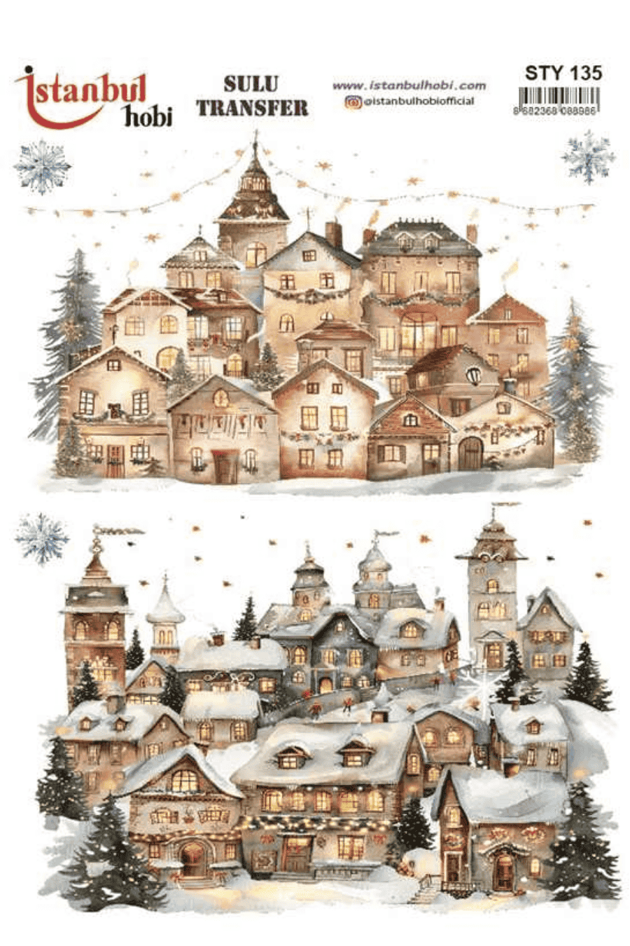 Sulu Transfer Yılbaşı Desen Seri STY135