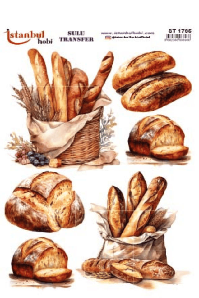 Sulu Transfer Ekmek Temalı Desen Seri ST1765