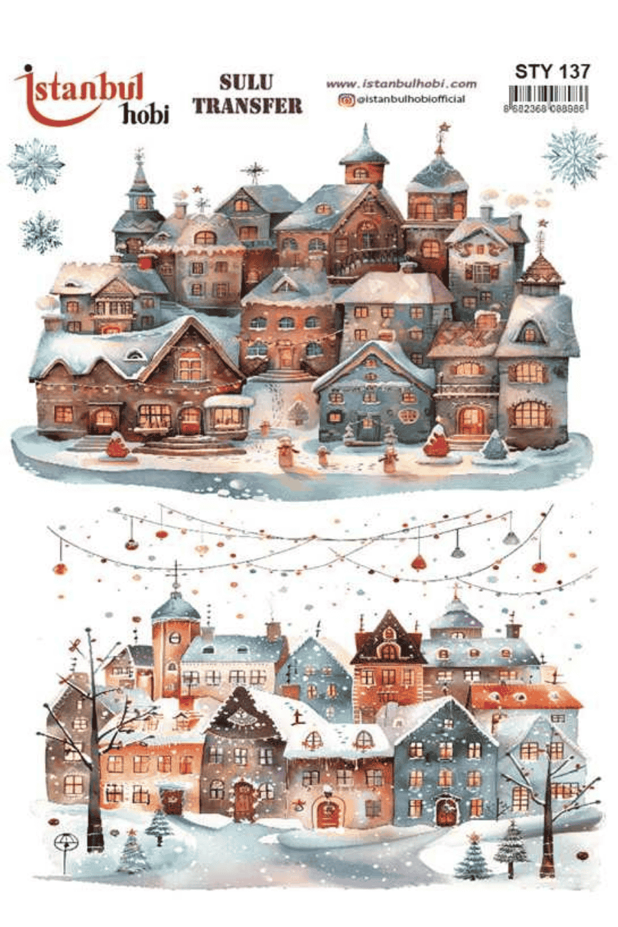 Sulu Transfer Yılbaşı Desen Seri STY137