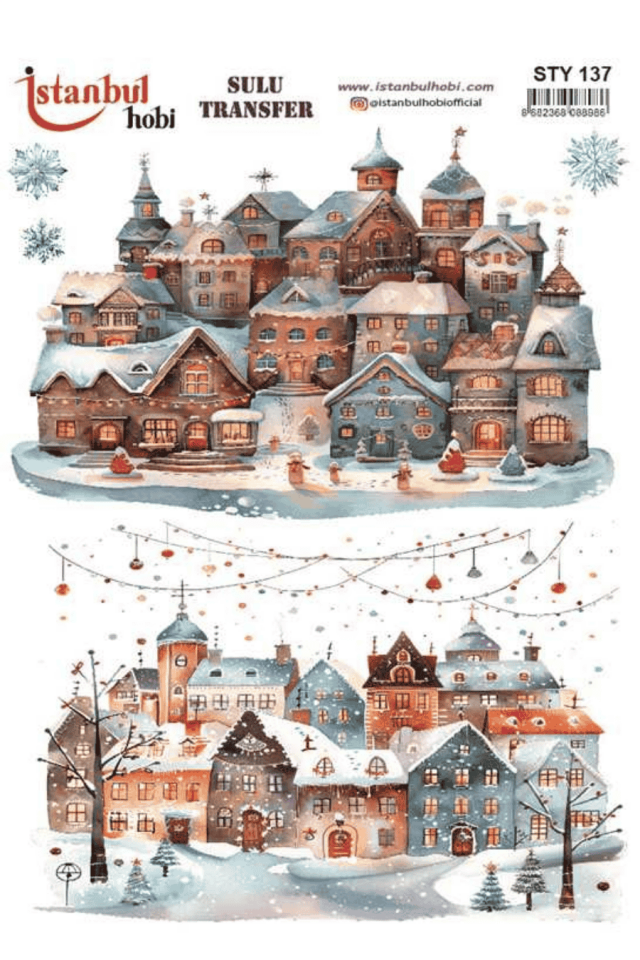 Sulu Transfer Yılbaşı Desen Seri STY137