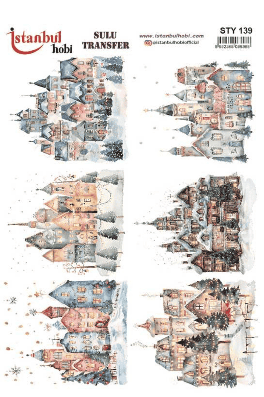 Sulu Transfer Yılbaşı Desen Seri STY139