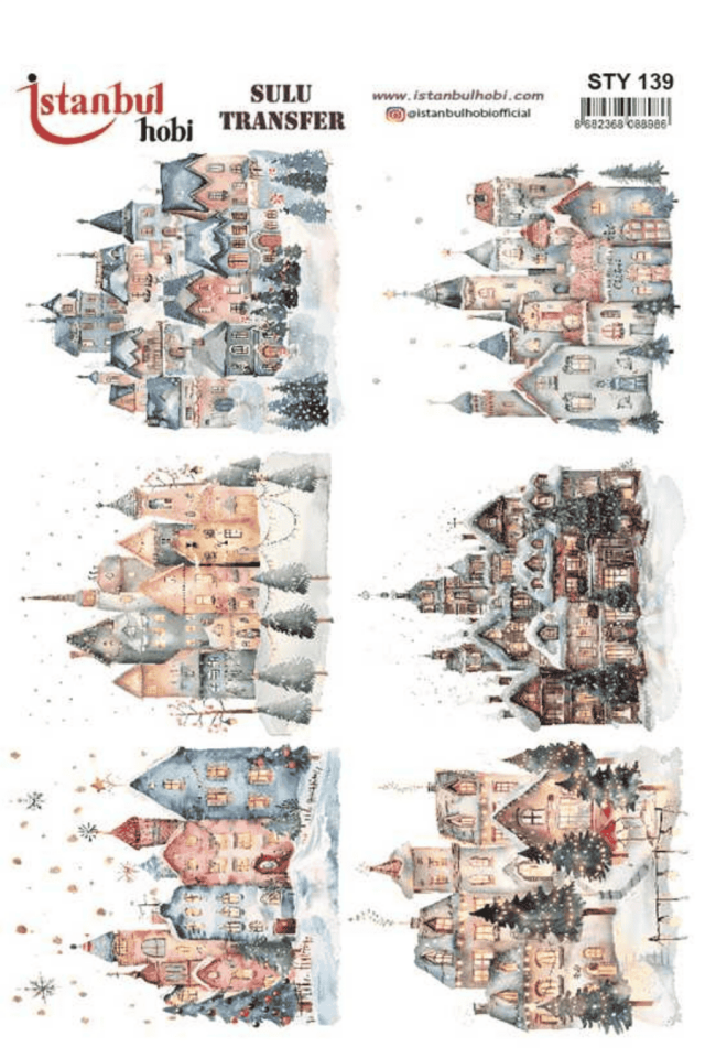Sulu Transfer Yılbaşı Desen Seri STY139