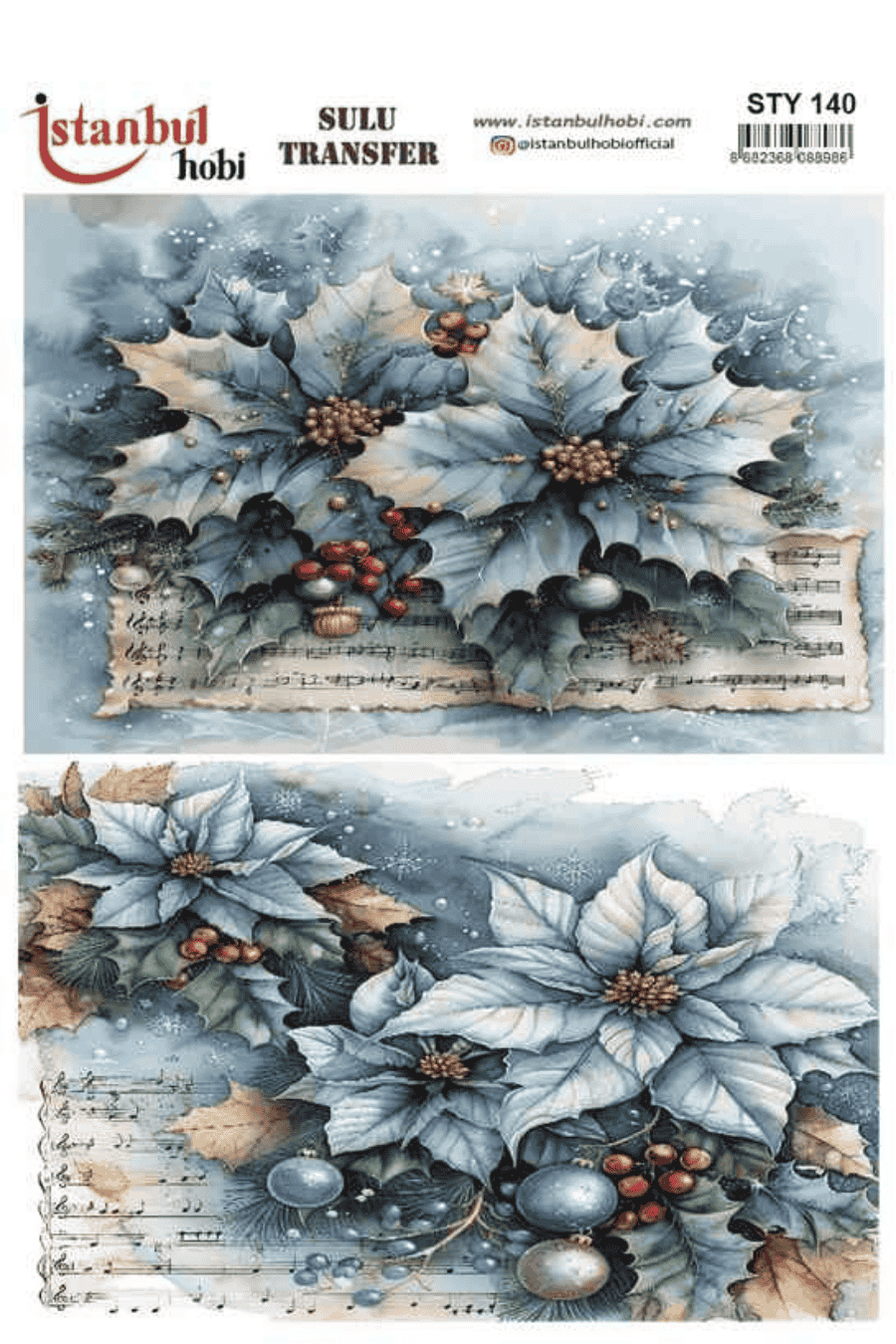 Sulu Transfer Yılbaşı Desen Seri STY140