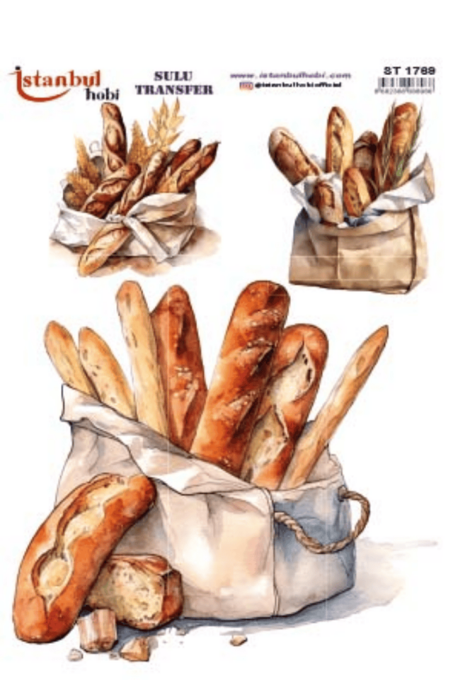 Sulu Transfer Ekmek Temalı Desen Seri ST1769