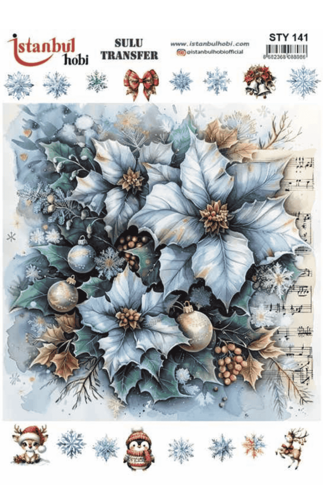 Sulu Transfer Yılbaşı Desen Seri STY141