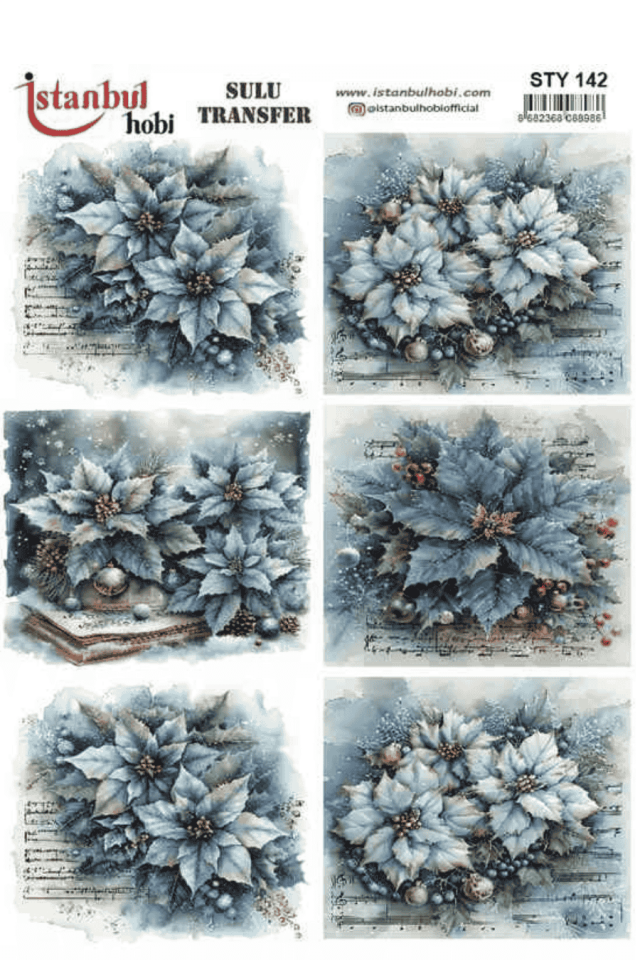 Sulu Transfer Yılbaşı Desen Seri STY142
