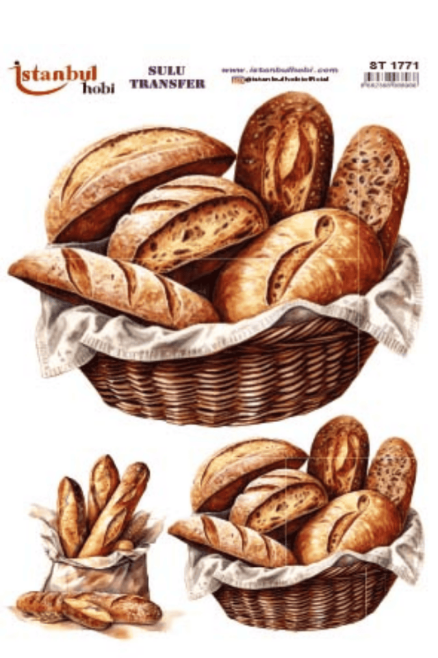 Sulu Transfer Ekmek Temalı Desen Seri ST1771