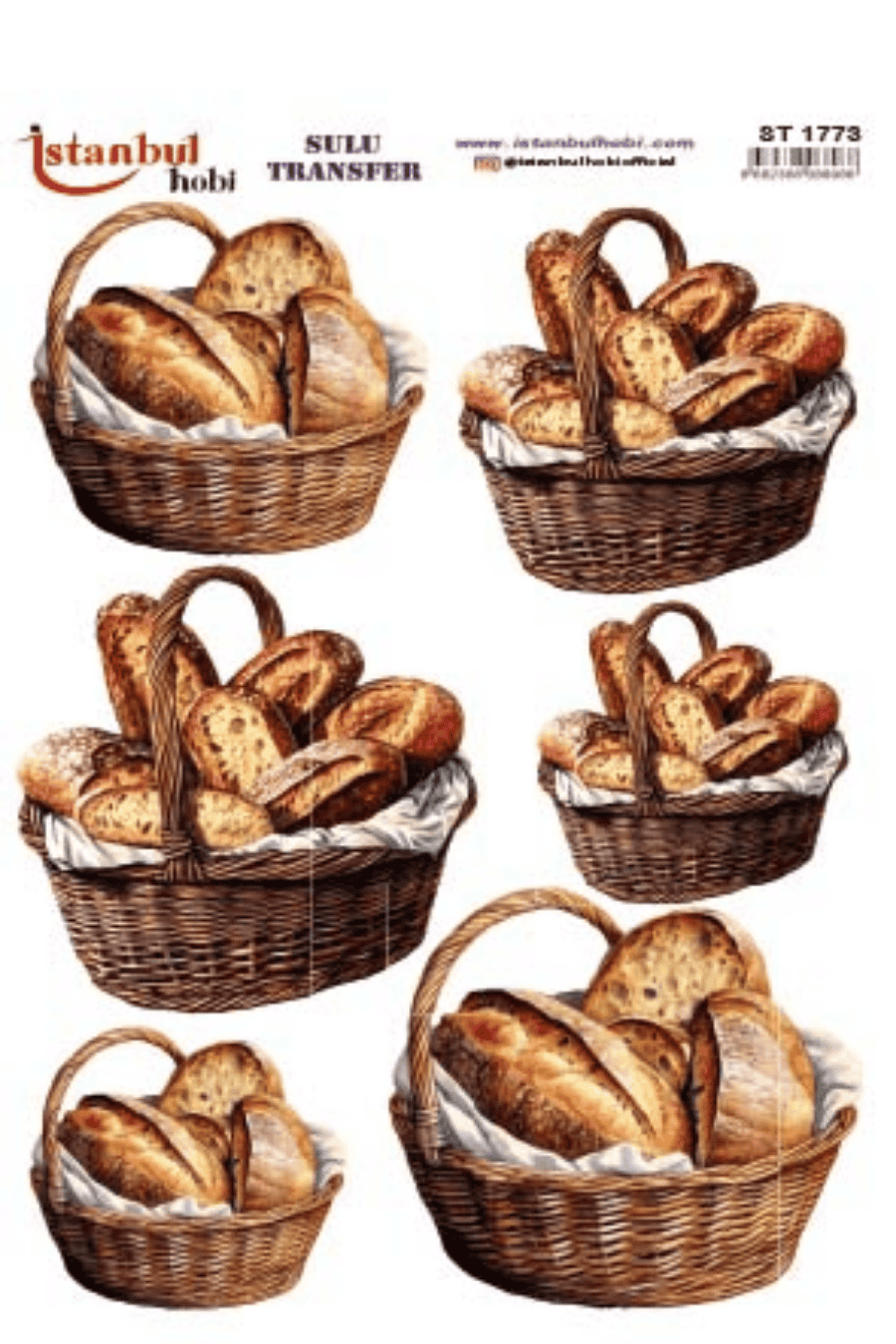 Sulu Transfer Ekmek Temalı Desen Seri ST1773