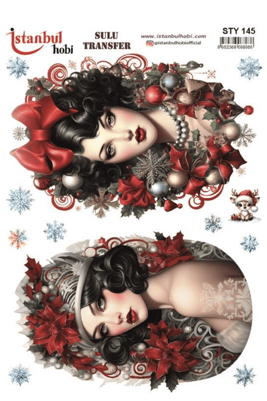 Sulu Transfer Yılbaşı Desen Seri STY145