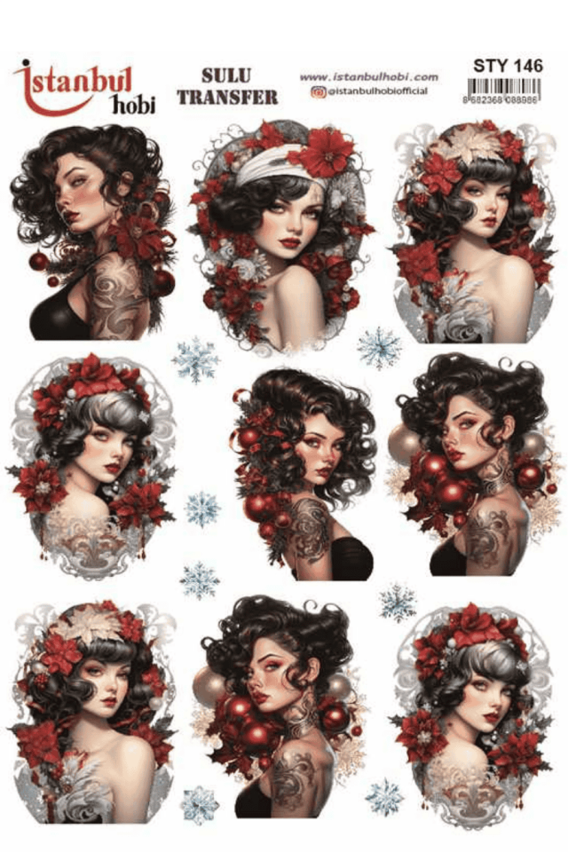 Sulu Transfer Yılbaşı Desen Seri STY146