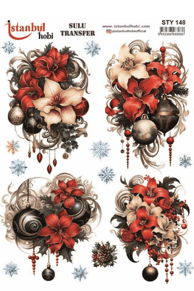 Sulu Transfer Yılbaşı Desen Seri STY148