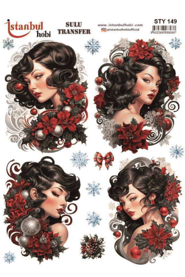 Sulu Transfer Yılbaşı Desen Seri STY149