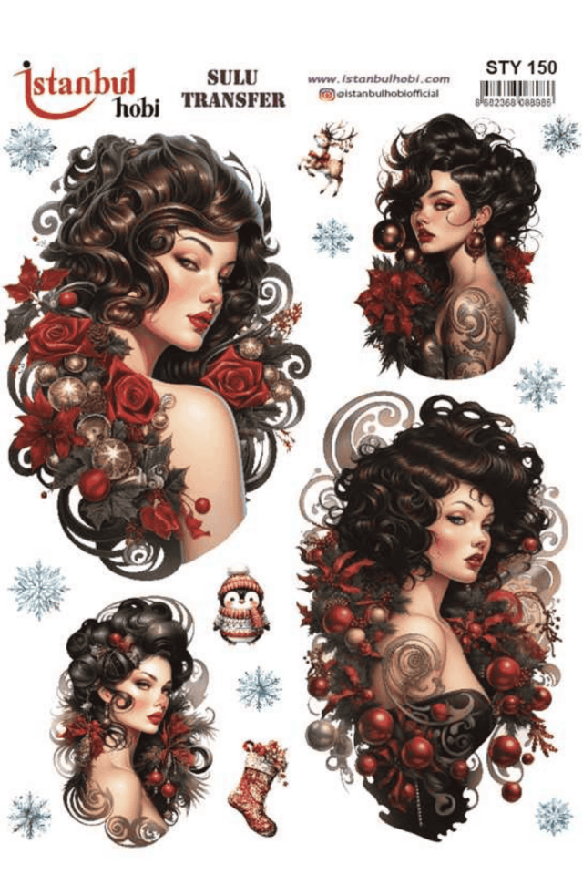 Sulu Transfer Yılbaşı Desen Seri STY150