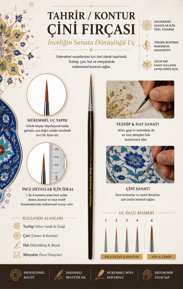 Desen Çini Fırçası No 1