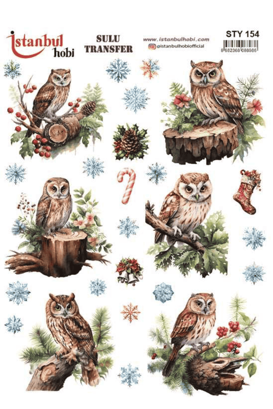 Sulu Transfer Yılbaşı Desen Seri STY154