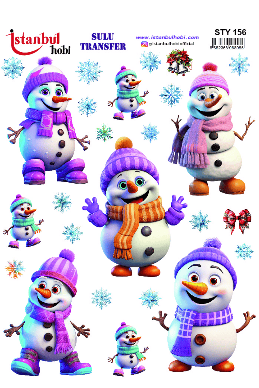 Sulu Transfer Yılbaşı Desen Seri STY156