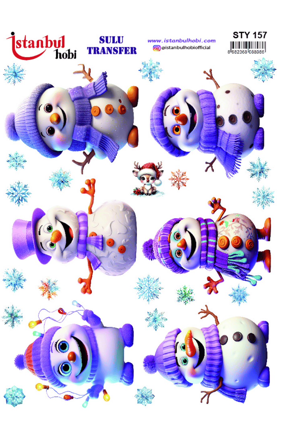 Sulu Transfer Yılbaşı Desen Seri STY157