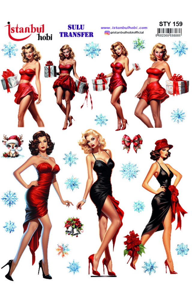 Sulu Transfer Yılbaşı Desen Seri STY159