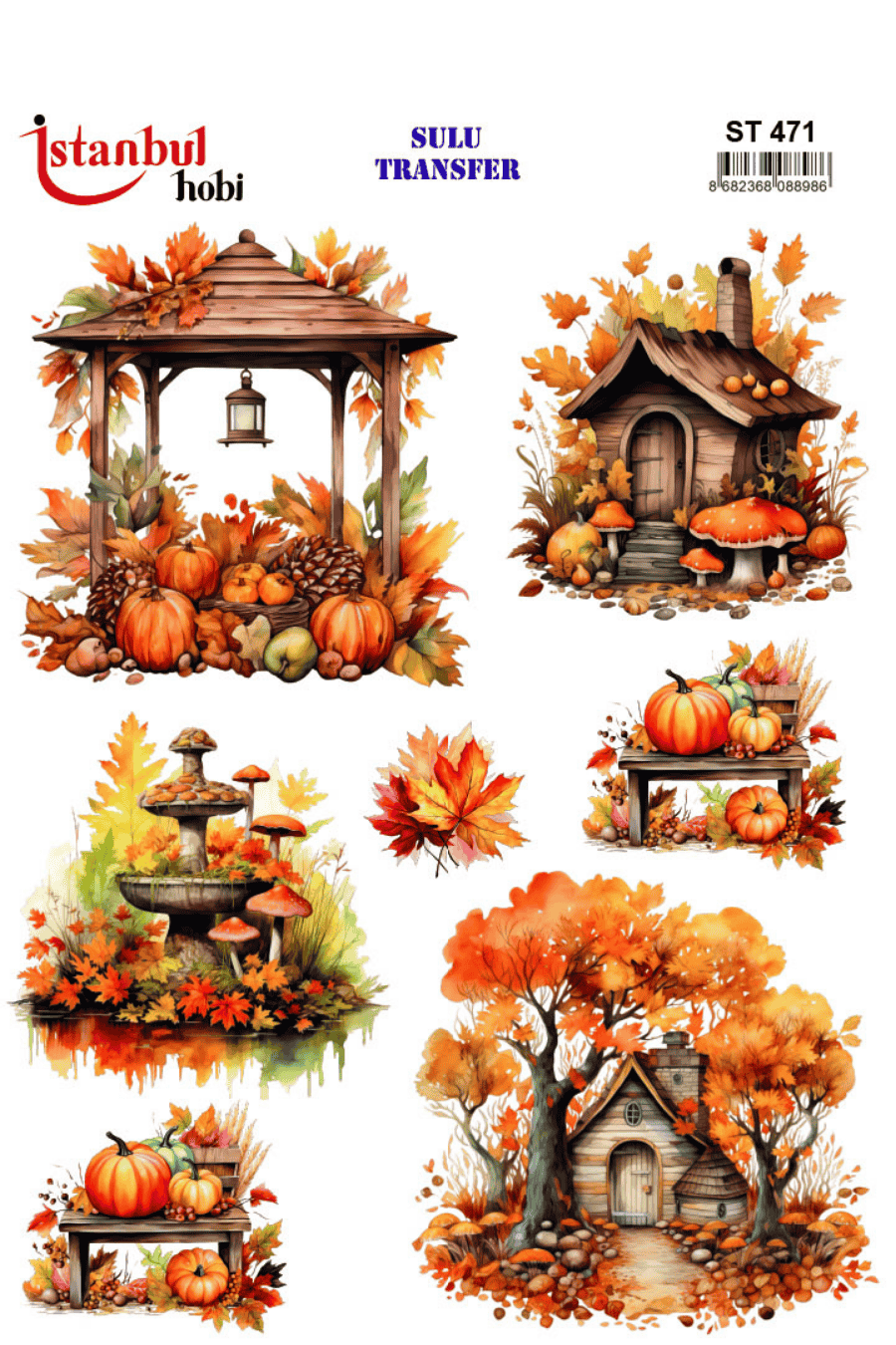 Sulu Transfer Kabak Desen Seri ST471