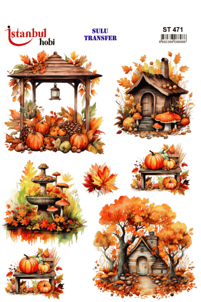 Sulu Transfer Kabak Desen Seri ST471