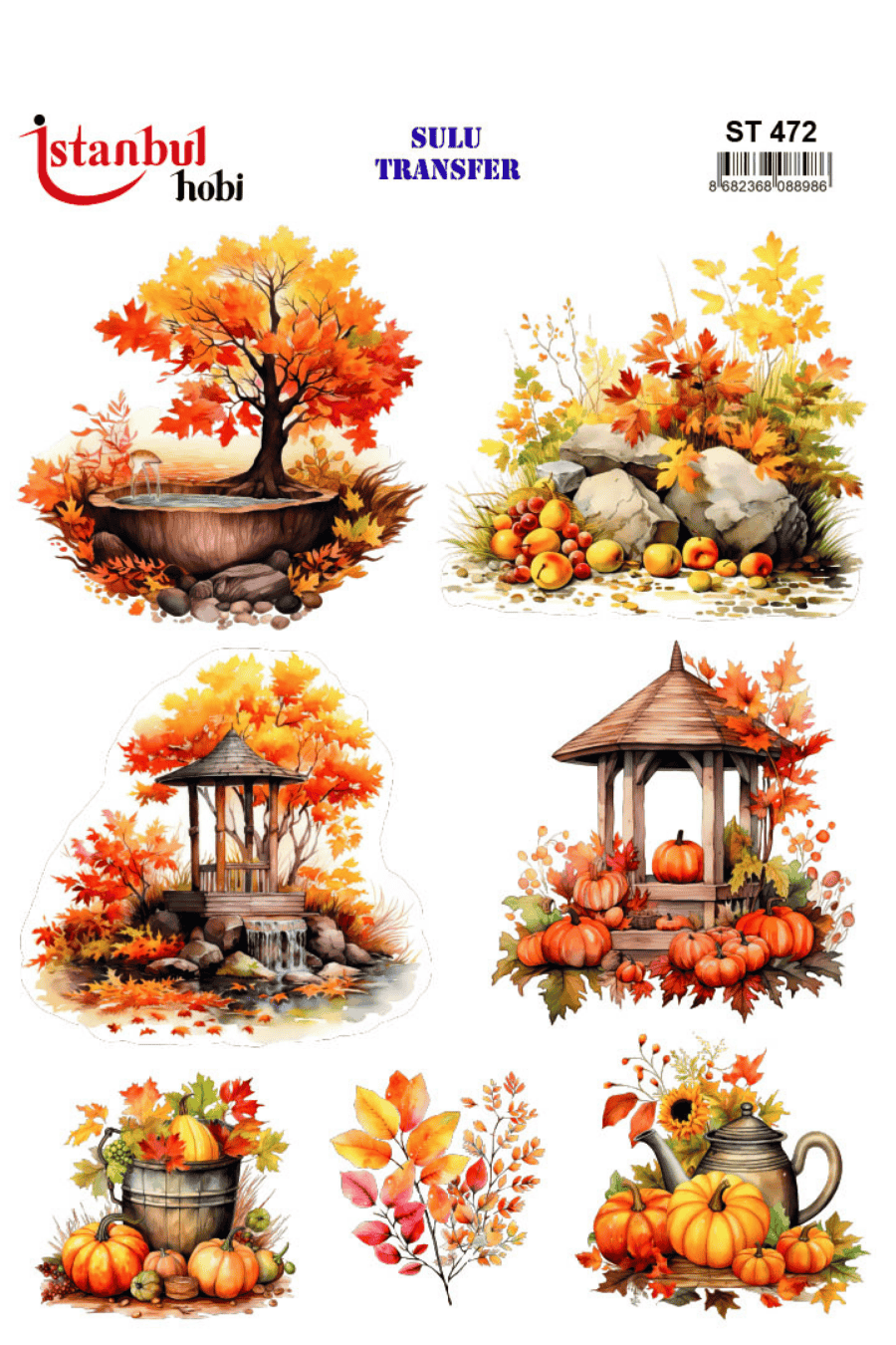 Sulu Transfer Kabak Desen Seri ST472