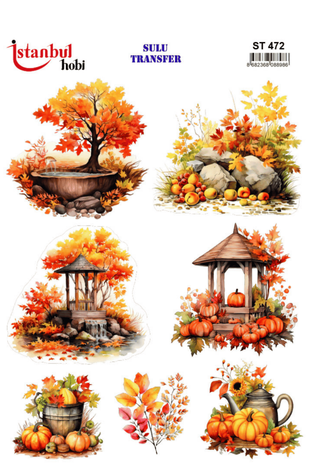 Sulu Transfer Kabak Desen Seri ST472