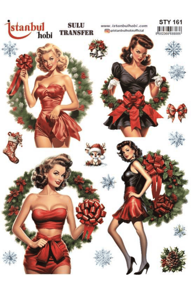 Sulu Transfer Yılbaşı Desen Seri STY161