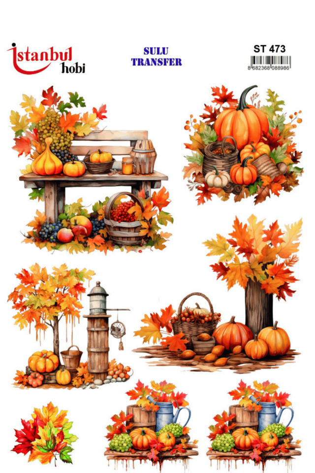 Sulu Transfer Kabak Desen Seri ST473