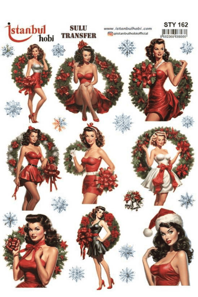 Sulu Transfer Yılbaşı Desen Seri STY162