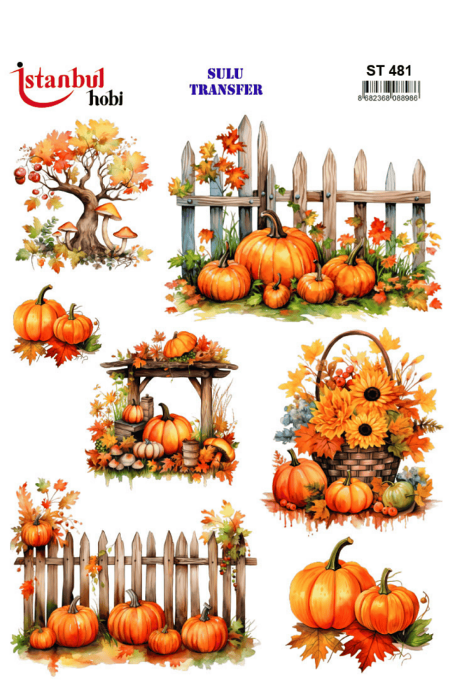 Sulu Transfer Kabak Desen Seri ST481