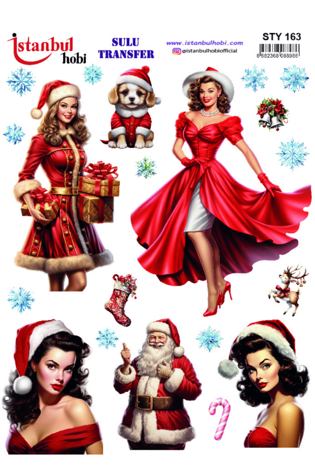 Sulu Transfer Yılbaşı Desen Seri STY163