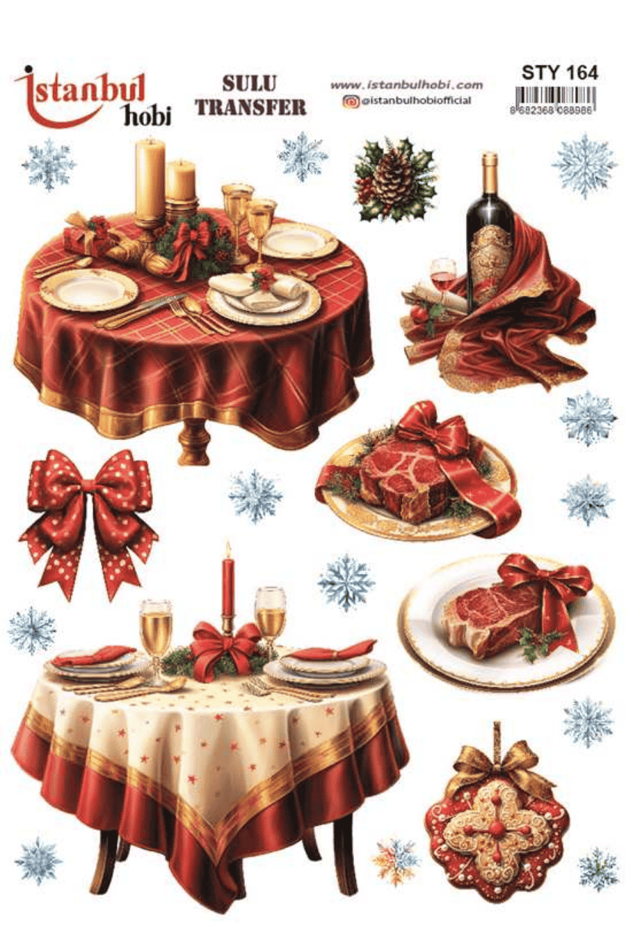 Sulu Transfer Yılbaşı Desen Seri STY164