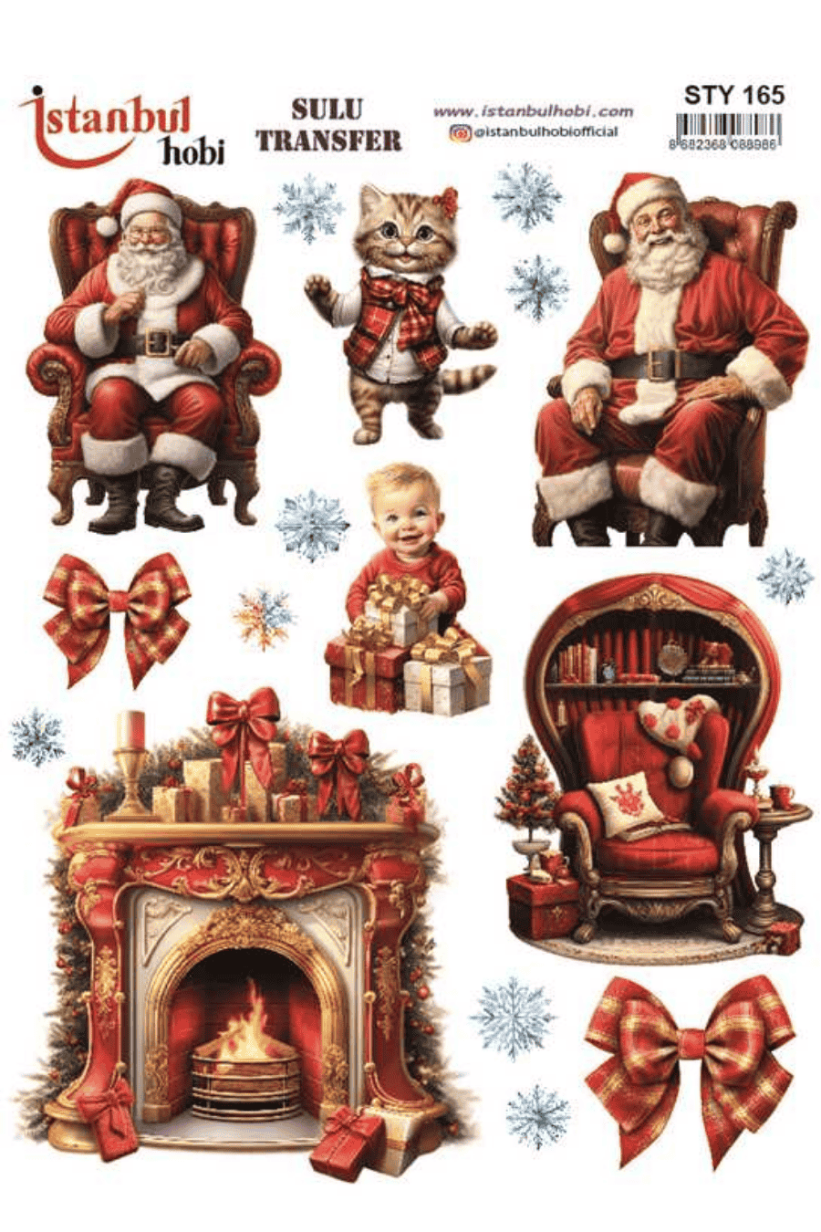 Sulu Transfer Yılbaşı Desen Seri STY165