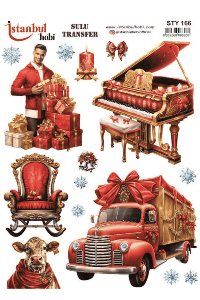 Sulu Transfer Yılbaşı Desen Seri STY166
