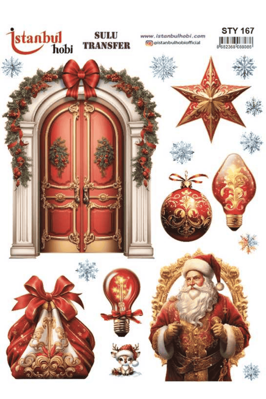 Sulu Transfer Yılbaşı Desen Seri STY167