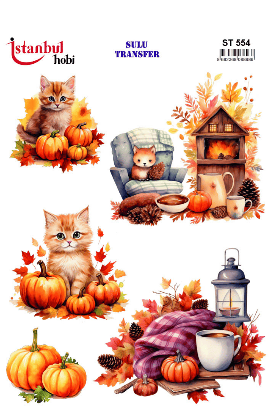 Sulu Transfer Kabaklı Desen Seri ST554