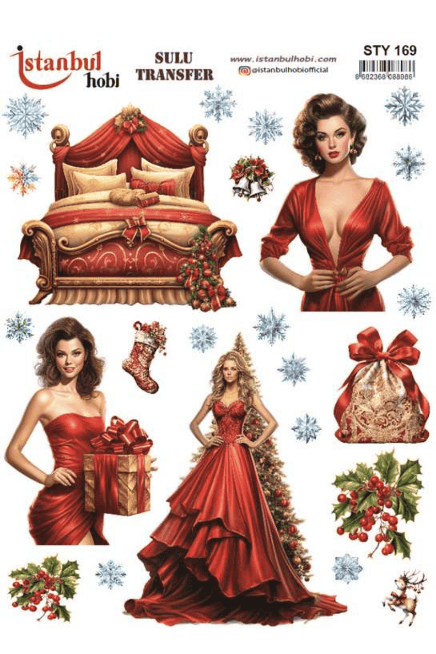Sulu Transfer Yılbaşı Desen Seri STY169
