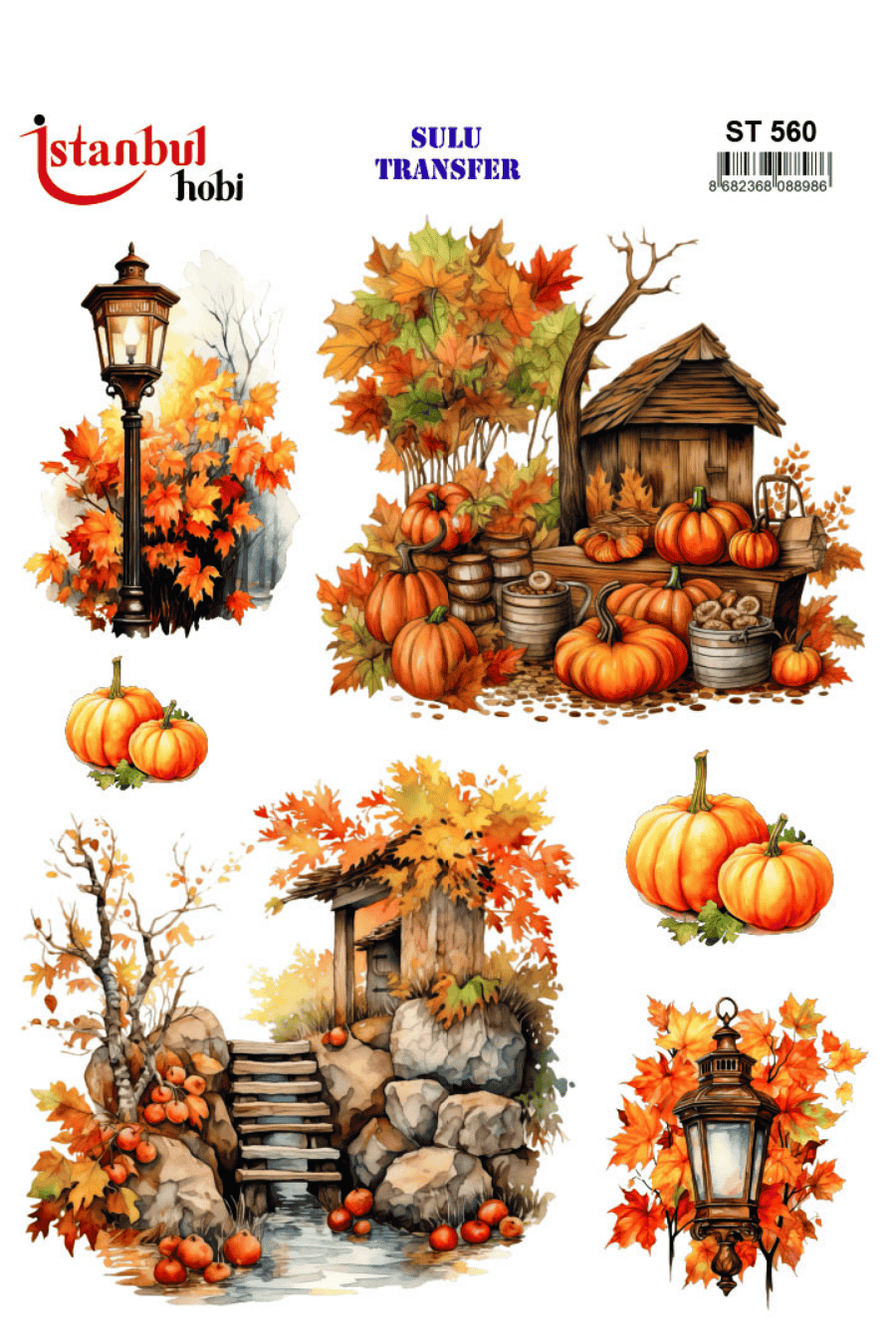 Sulu Transfer Kabaklı Desen Seri ST560