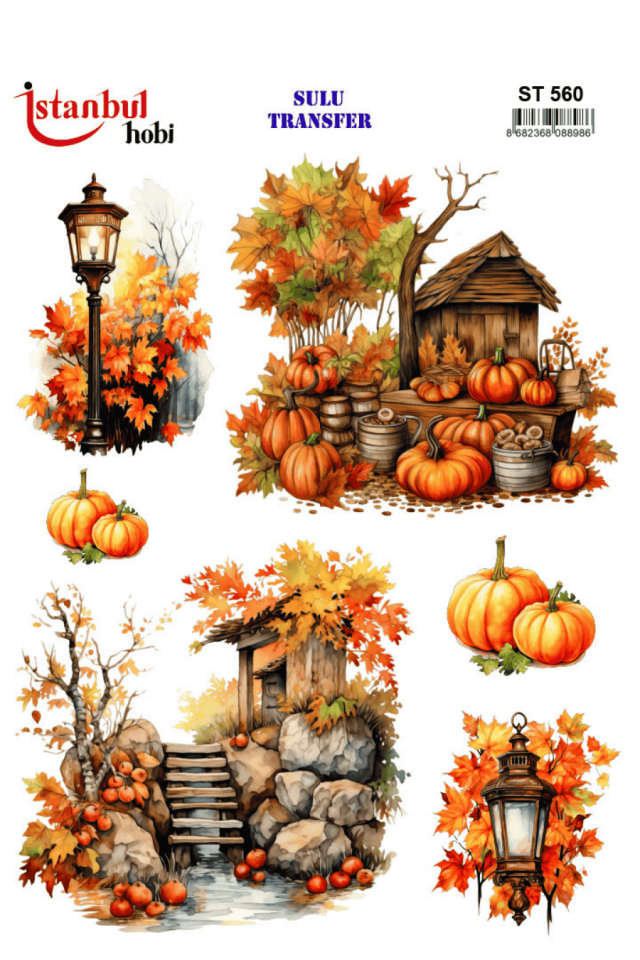 Sulu Transfer Kabaklı Desen Seri ST560