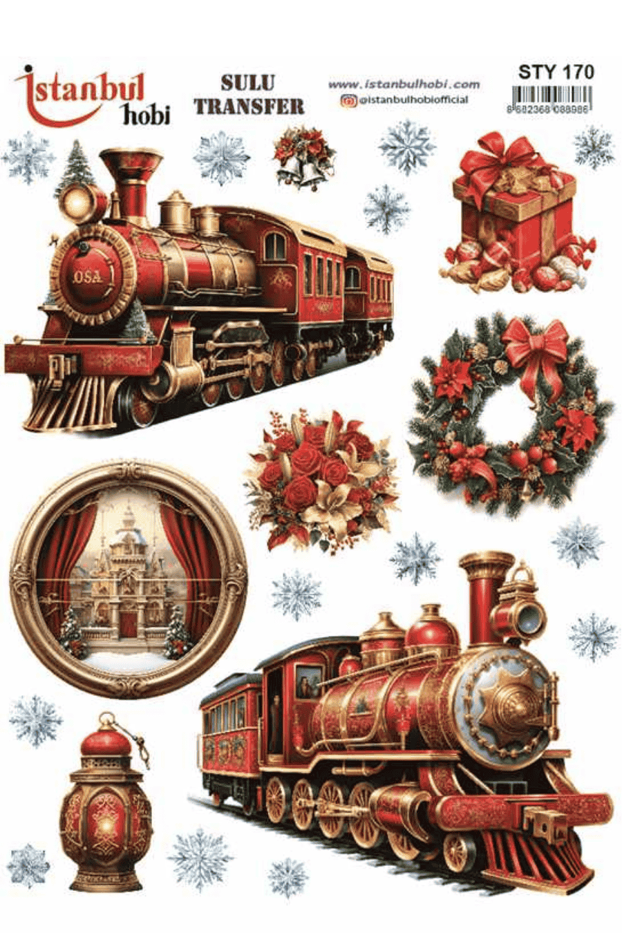 Sulu Transfer Yılbaşı Desen Seri STY170