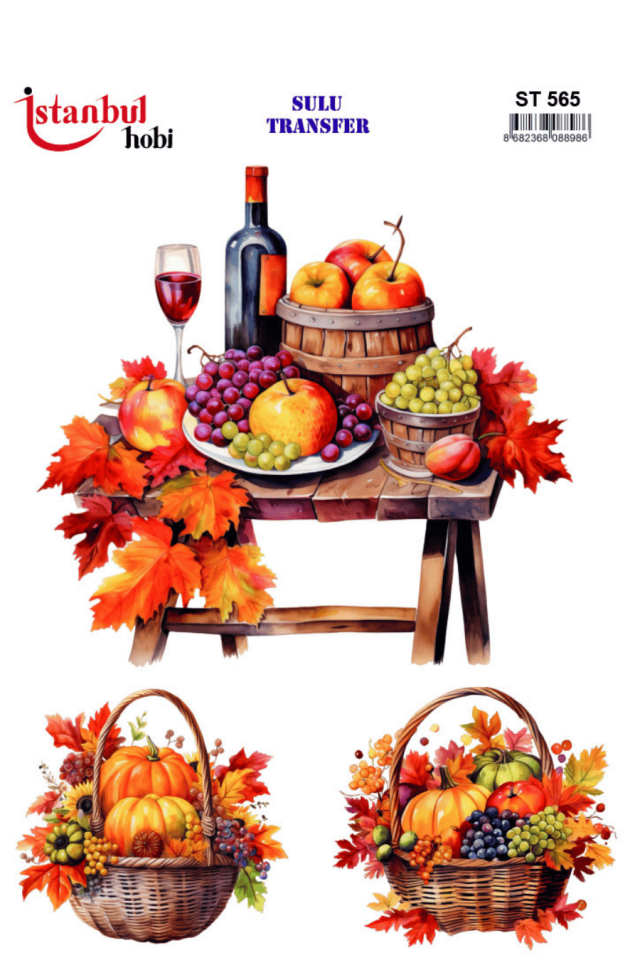 Sulu Transfer Kabaklı Desen Seri ST565