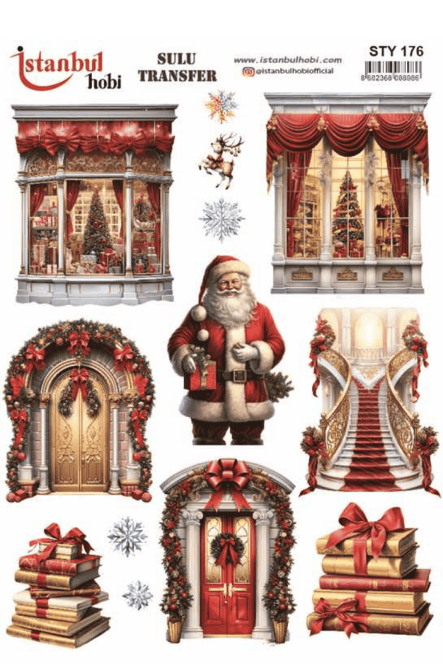 Sulu Transfer Yılbaşı Desen Seri STY176