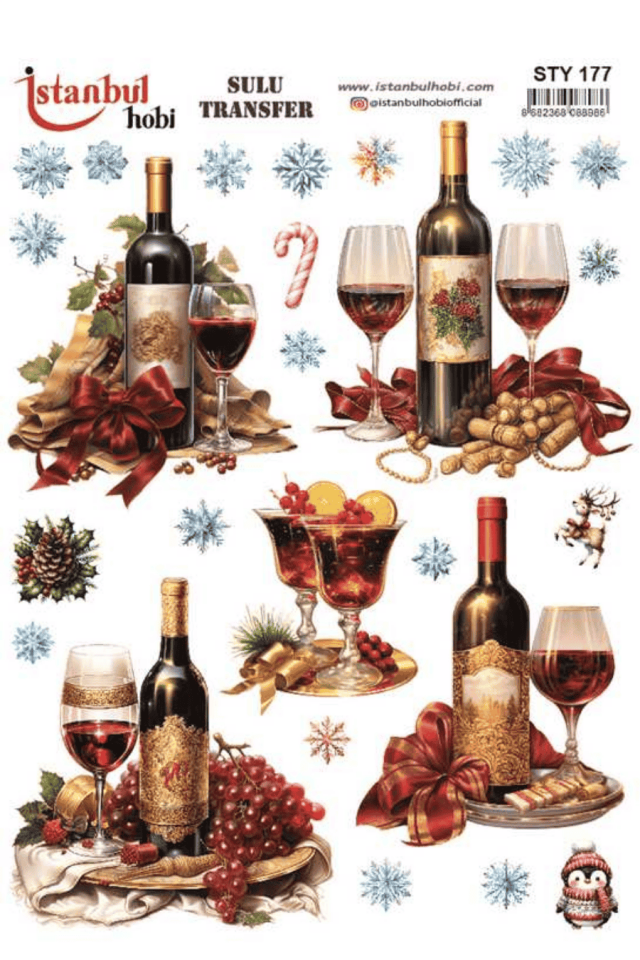 Sulu Transfer Yılbaşı Desen Seri STY177