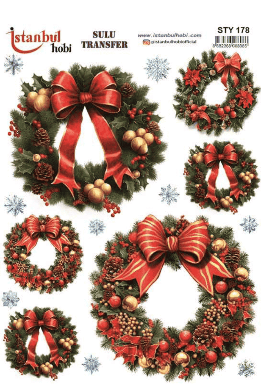 Sulu Transfer Yılbaşı Desen Seri STY178