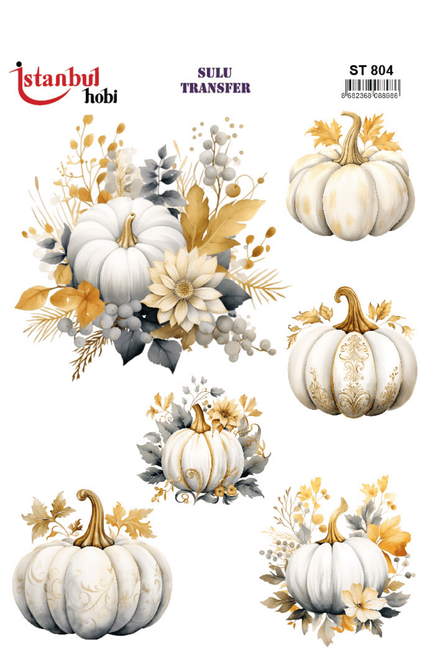 Sulu Transfer Kabak Desen Seri ST804