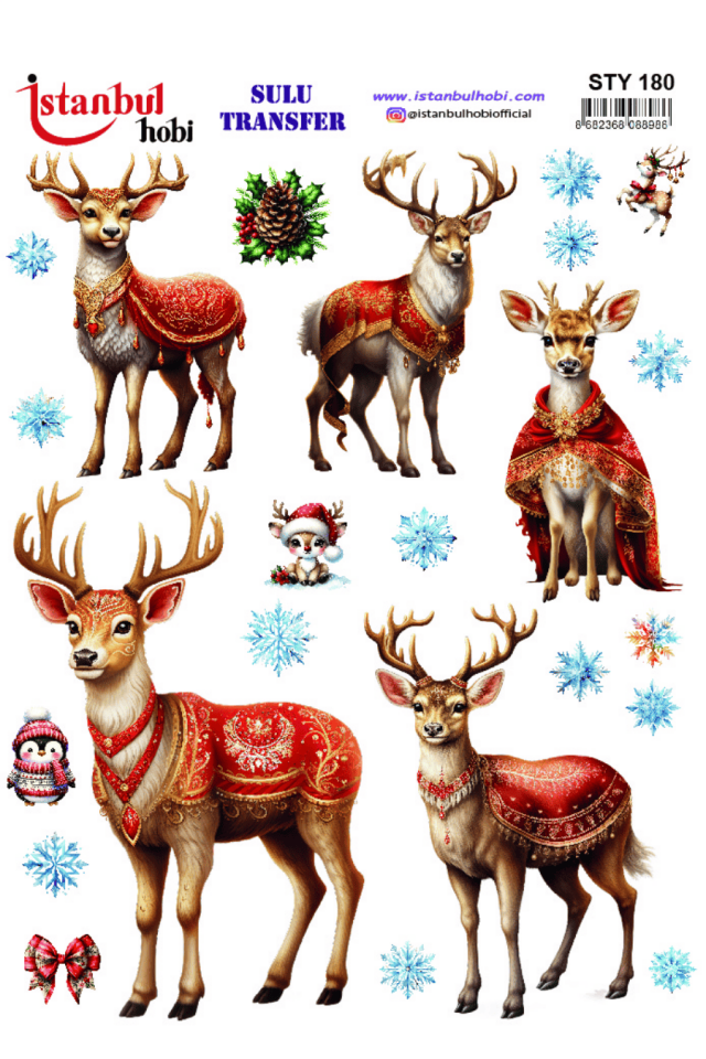Sulu Transfer Yılbaşı Desen Seri STY180