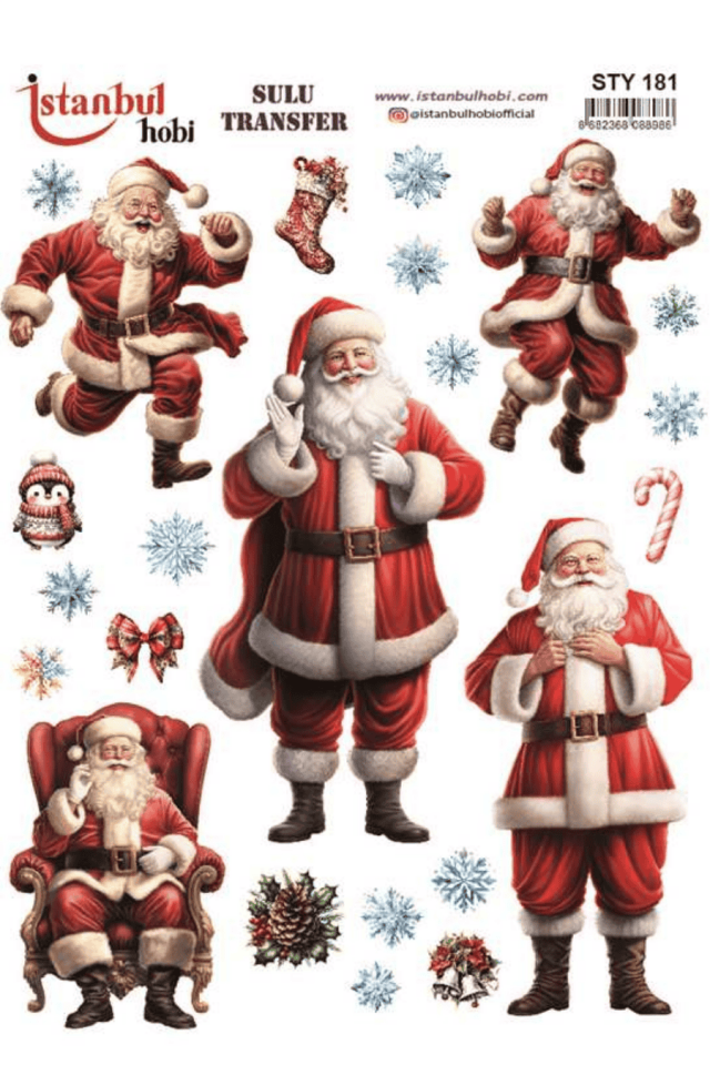 Sulu Transfer Yılbaşı Desen Seri STY181
